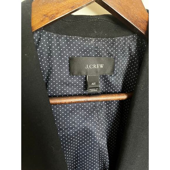 J. Crew Wool Blend Single Button Blazer Jacket Black 4 Tall - Picture 7 of 8